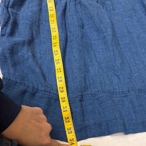 Faherty Blue Sleeveless Button-Down Dress - Picture 6 of 7